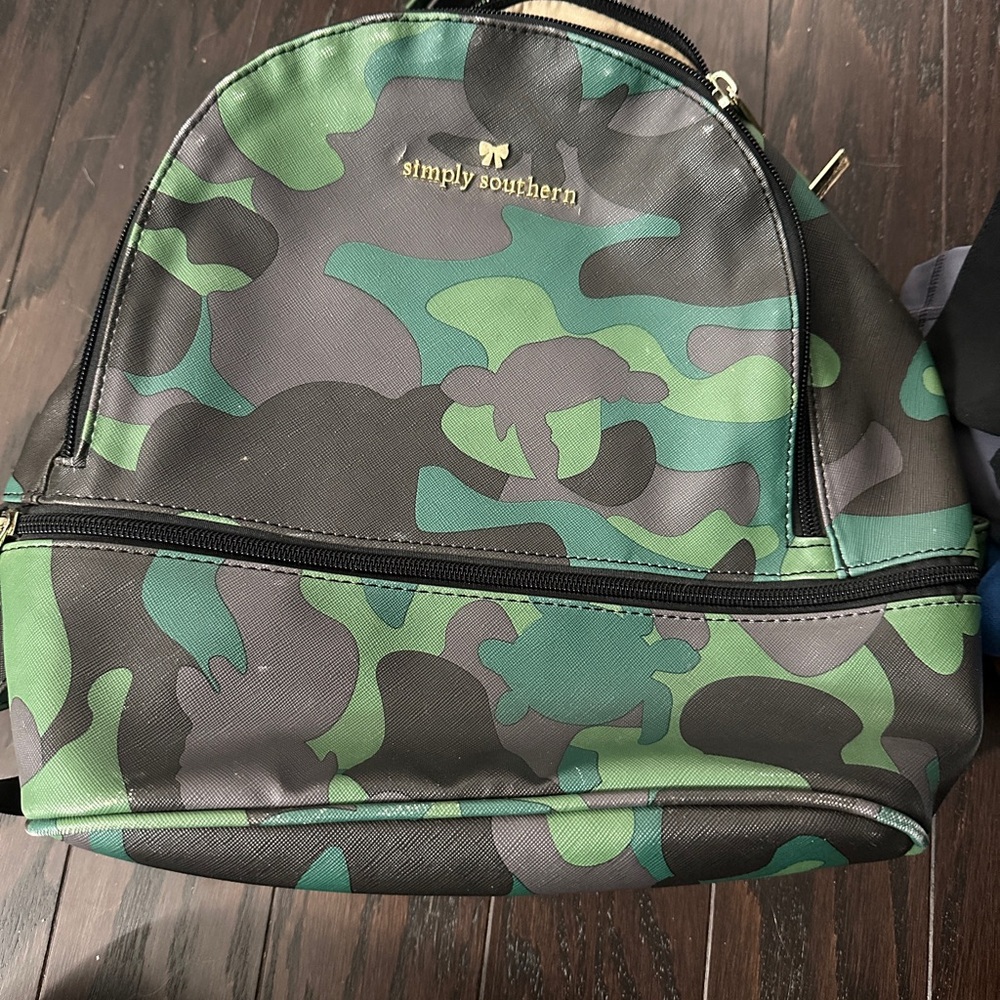 Simply Southern Green and Brown Backpack Camouflage Design